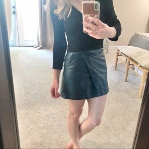 Jenni Kayne butter soft teal leather skirt.